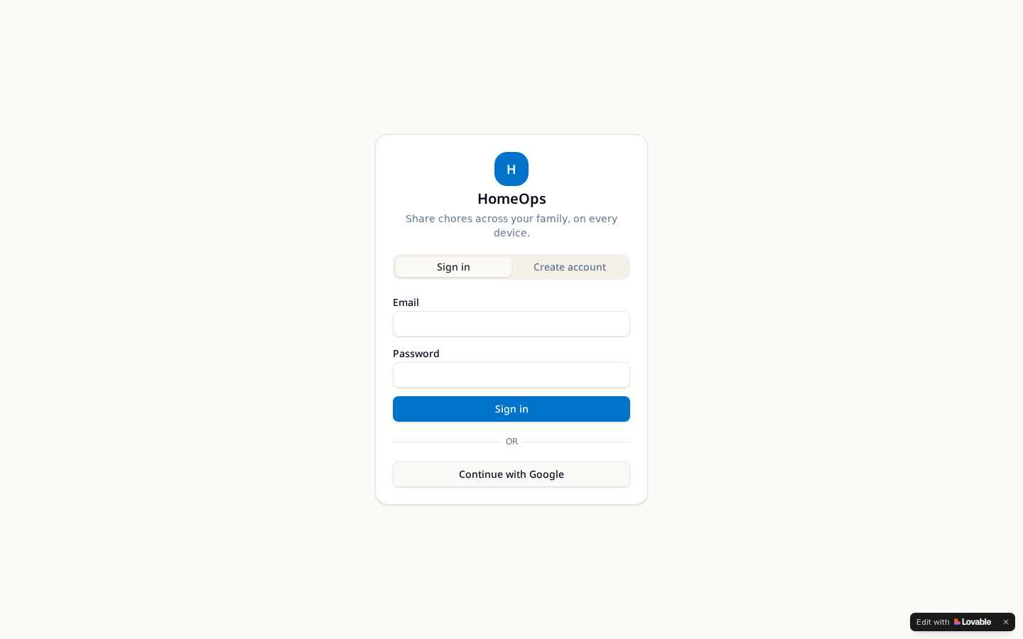Home Harmony — landing page