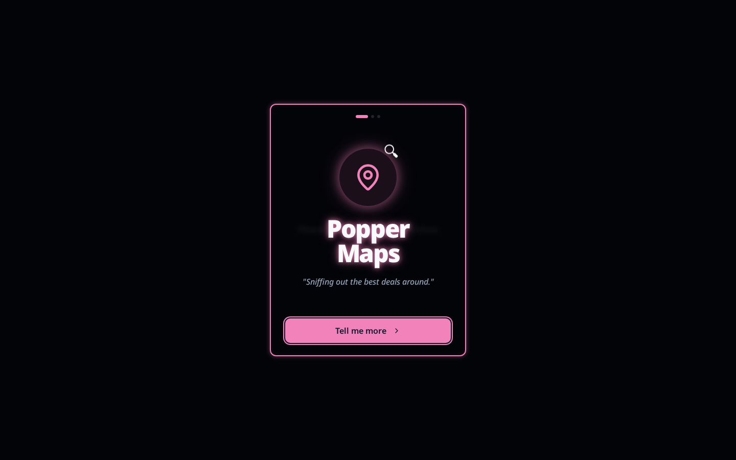 Popper Shopper — landing page
